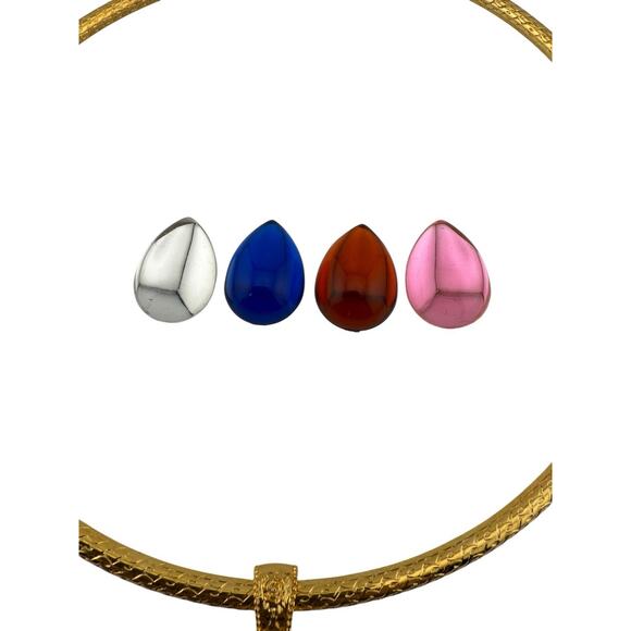 Joan Rivers Vintage Gold Plated Caged Changeable Slider Choker Necklace 16”-18” - Picture 4 of 5